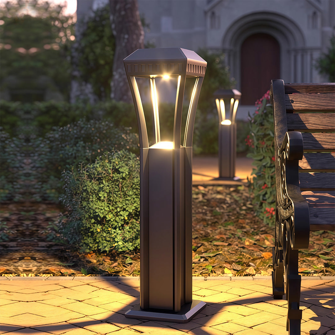 FARNWORTH GEOMETRIC OUTDOOR BOLLARD LUMINAIRE