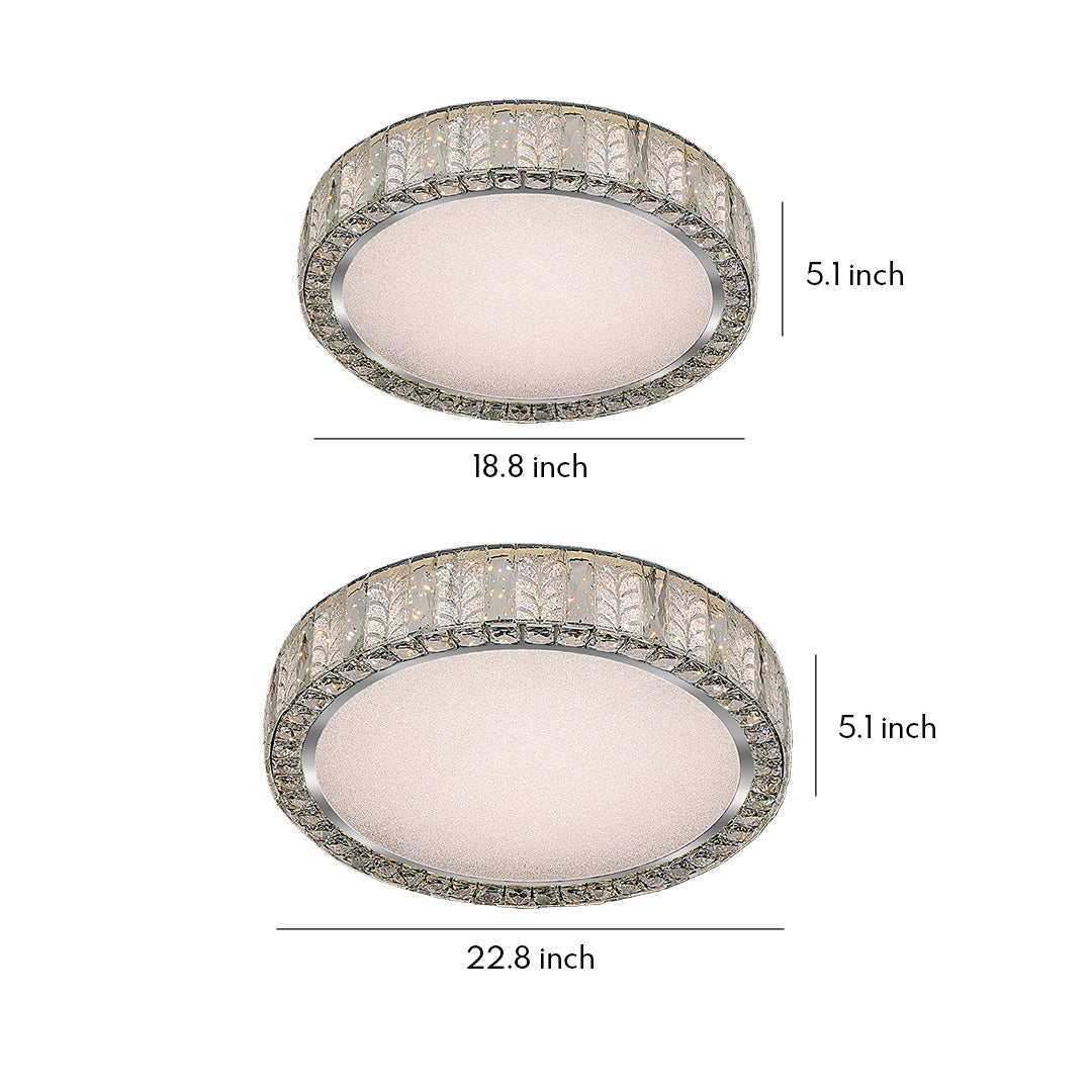 WINTHORPE RADIANT CRYSTAL FLUSH CEILING LIGHT