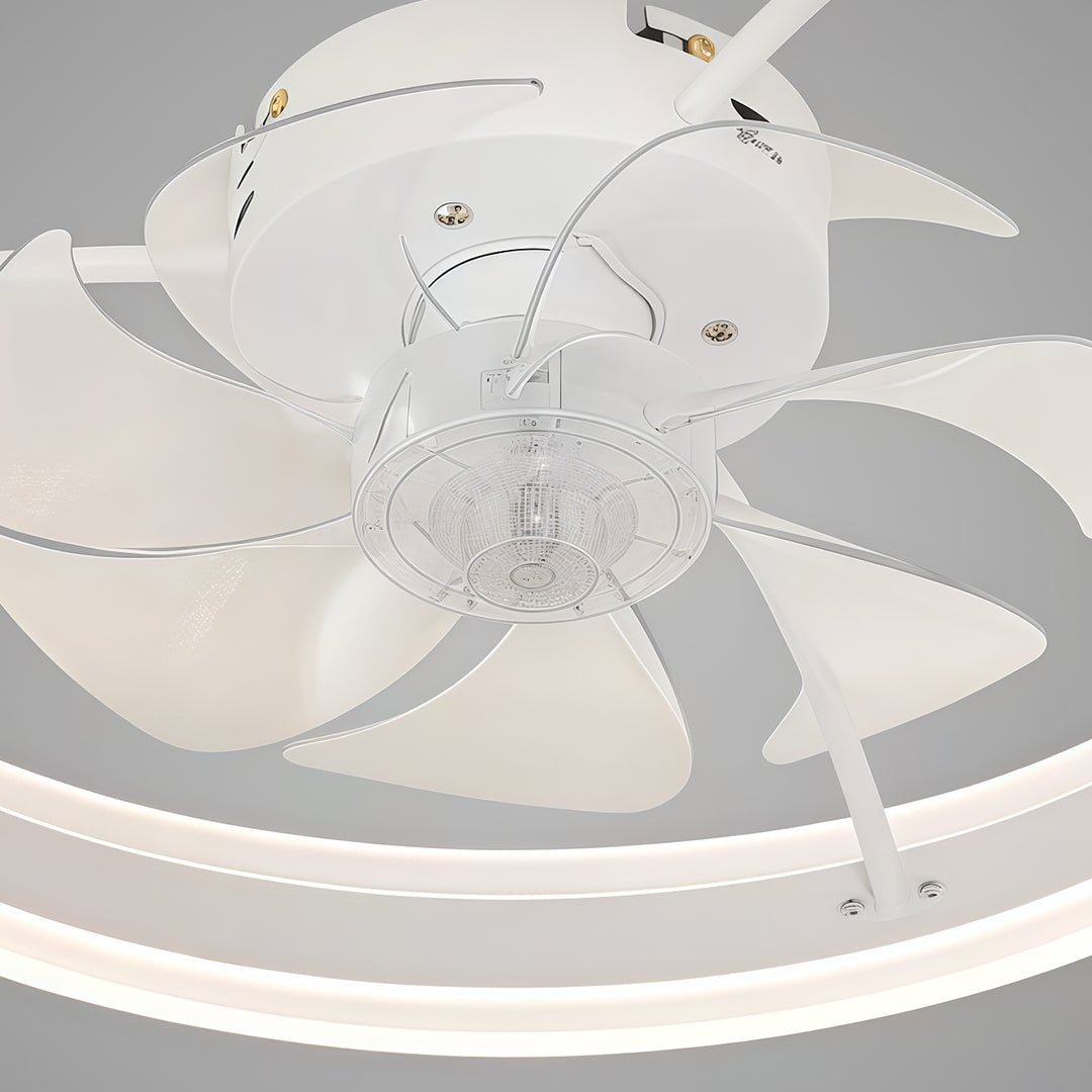 WINTHROP CIRCULAR WHITE LIGHTED CEILING FAN