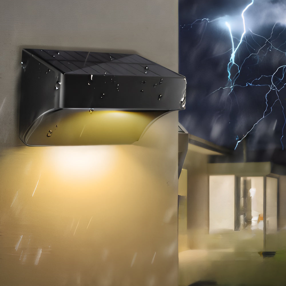 WINDSOR GLOW SOLAR WALL SCONCE - Dusk to Dawn Minimalist Design, Waterproof Ambient Illumination