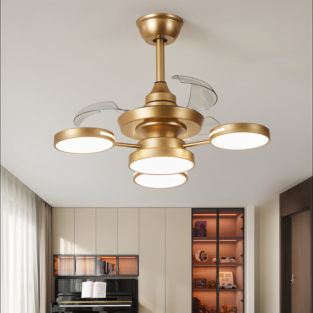 VIVIENNE FRENCH IRON TRIO LIGHT CEILING FAN