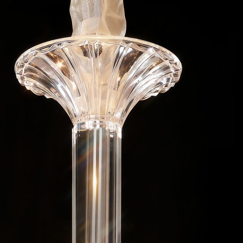 1. **LAVENDULA CRYSTAL SPIRAL CHANDELIER** - A stunning cascade of hand-blown glass in soft lavender hues, designed to illuminate spaces with a graceful twist.

2. **WILLOWSHIRE ARTISAN GLASS CEILING LANTERN** - A captivating blend of intricate glasswork