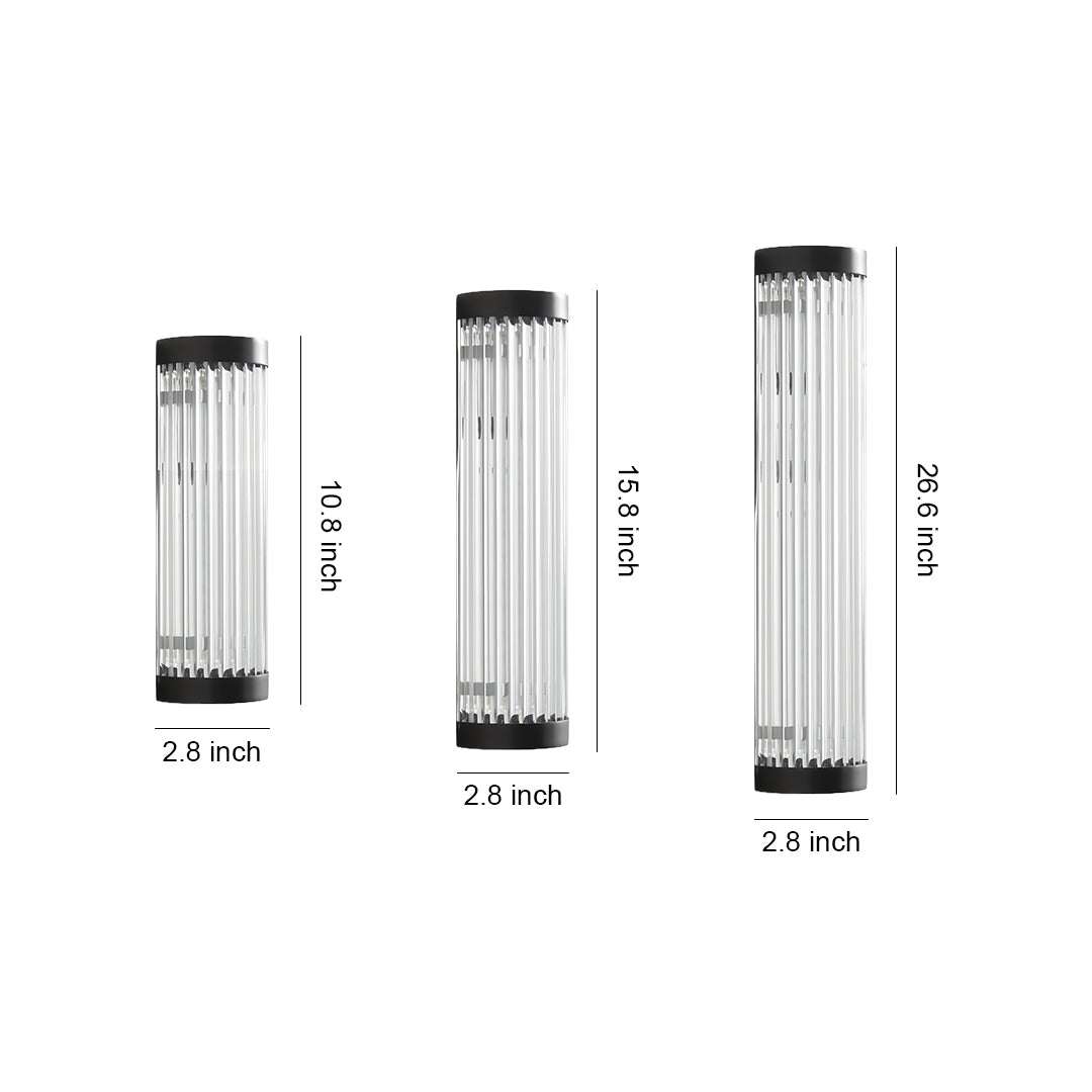WINCHESTER CYLINDRICAL OUTDOOR LIGHTING FIXTURE, WATER-RESISTANT GARDEN LANTERN