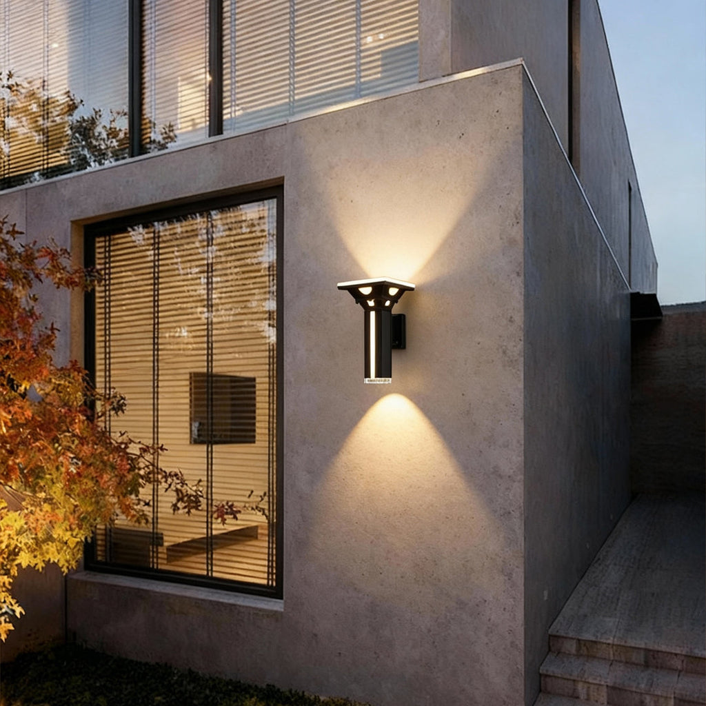 WINDSOR GARDEN COLUMN LIGHTING, WEATHERPROOF ALUMINUM LED LANTERN