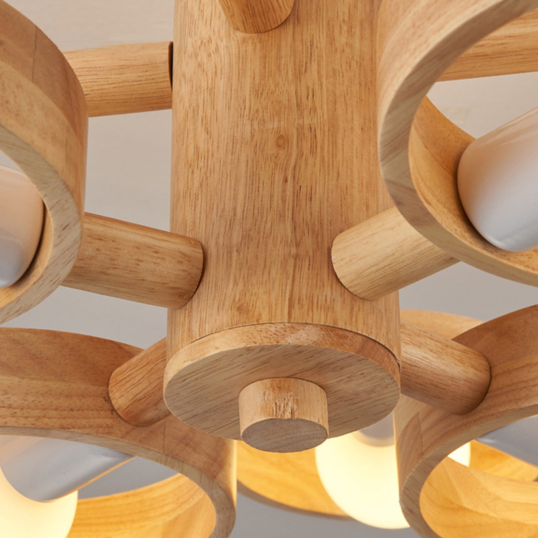 THORNBURY RUBBERWOOD LED HANGING LANTERN