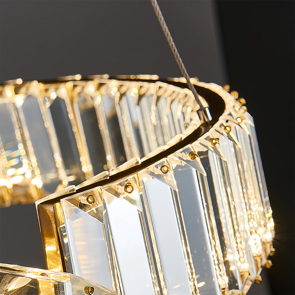 WINDSOR CRYSTAL RING CEILING LUMINAIRE WITH DIMMABLE LED