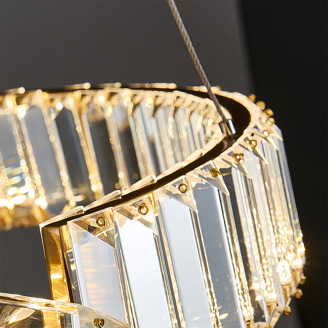 WINDSOR CRYSTAL RING CEILING LUMINAIRE WITH DIMMABLE LED
