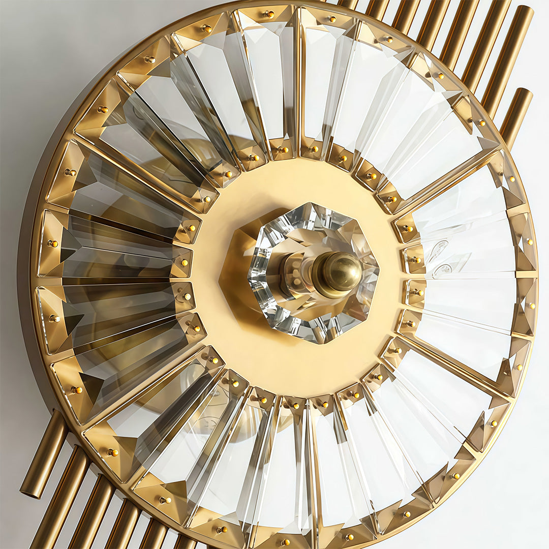 WINTHROP CRYSTAL EMBELLISHED STAINLESS STEEL WALL SCONCE