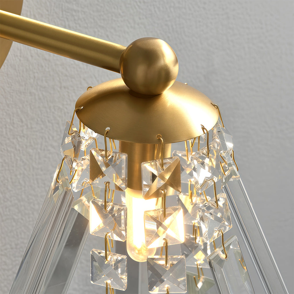 WINTHORPE CRYSTAL LUXE COPPER WALL SCONCE