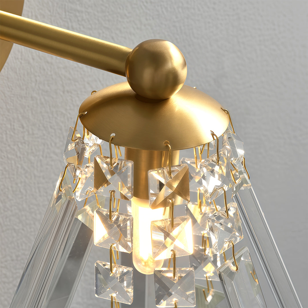 WINTHORPE CRYSTAL LUXE COPPER WALL SCONCE