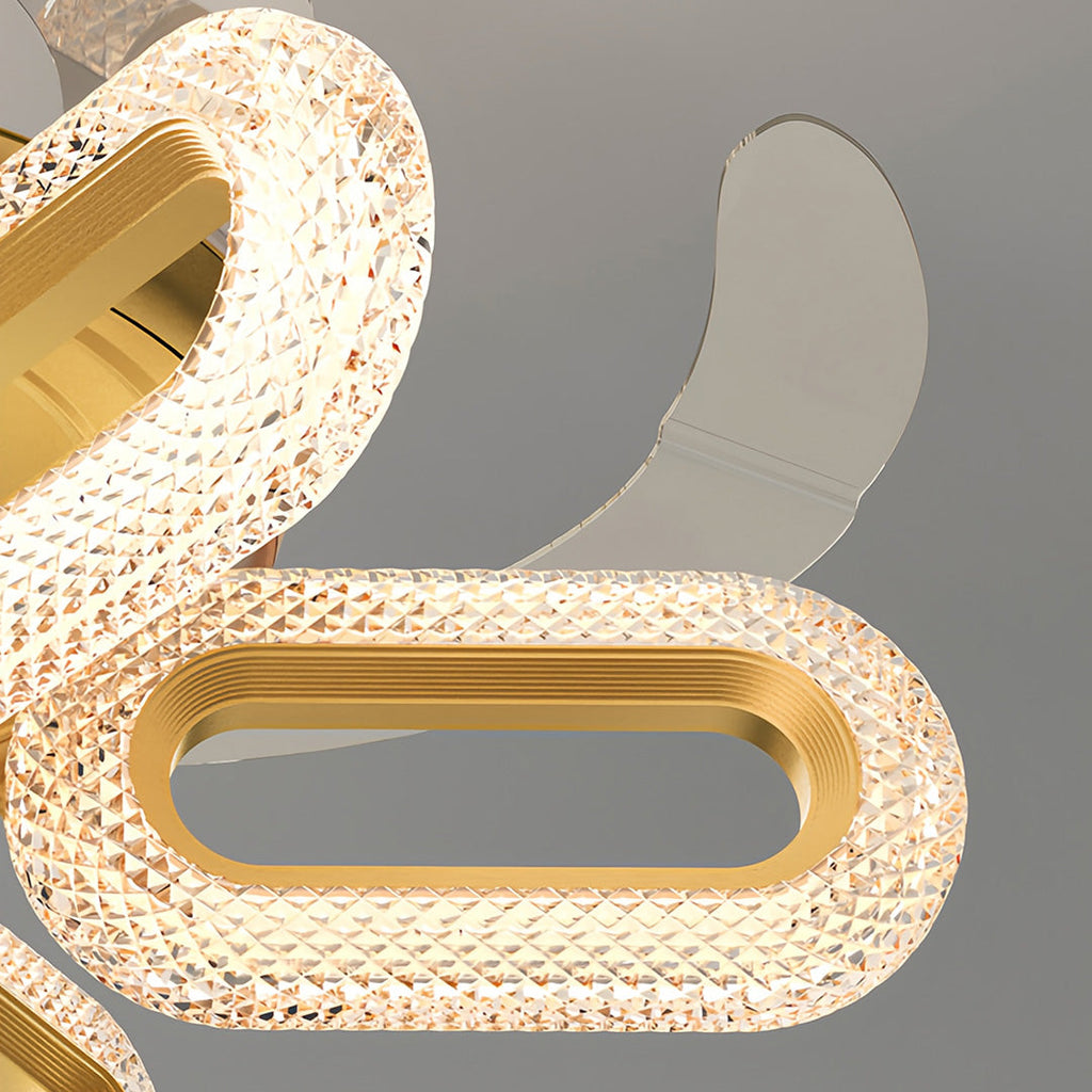 WINDSOR GOLDEN AURORA LED CEILING FAN LIGHTING