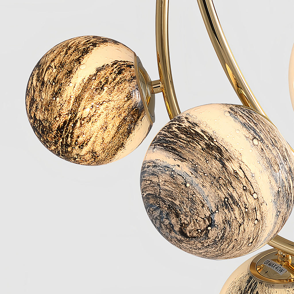 ASTRALIS GOLDEN ORBIT SEMI-FLUSH CEILING LUMINAIRE