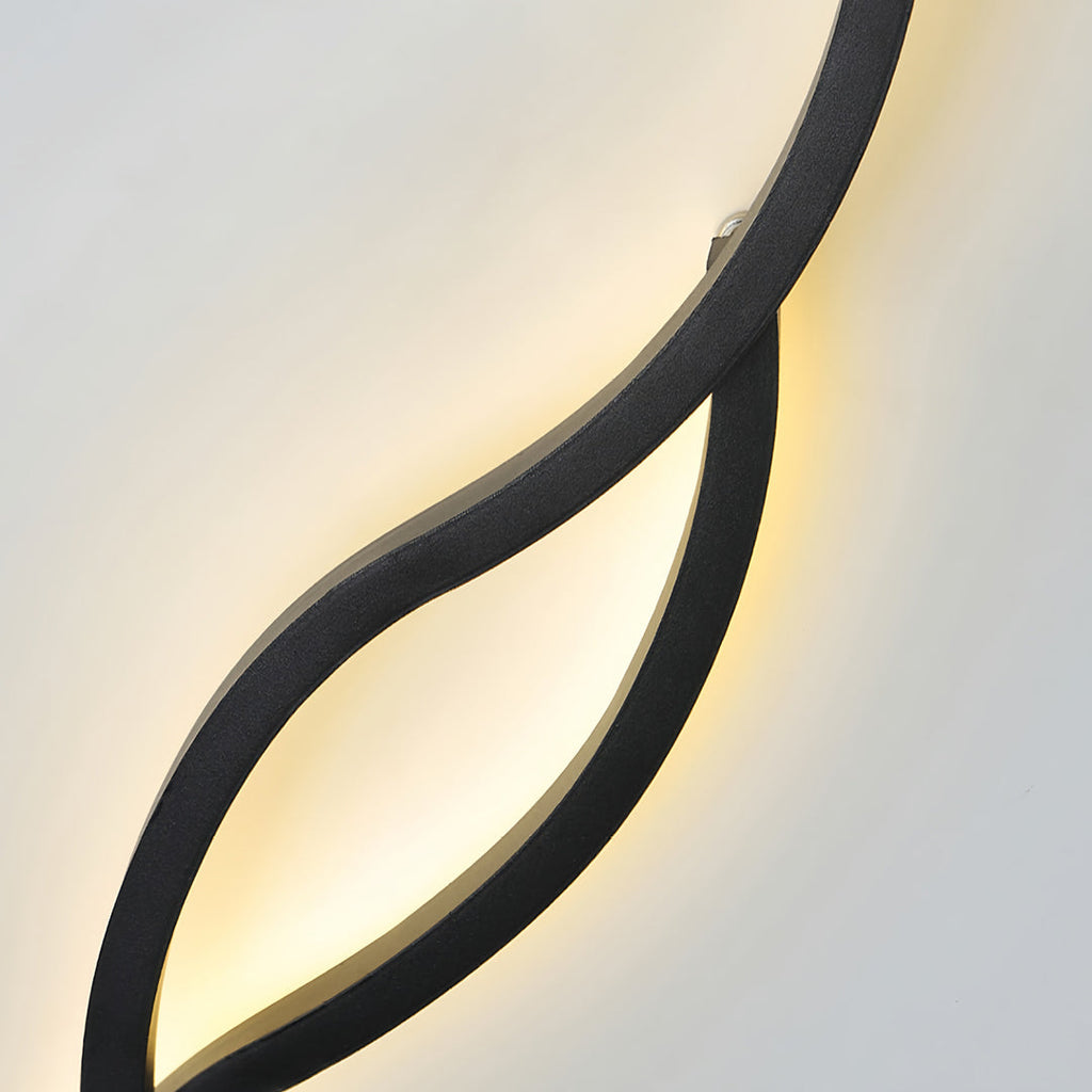 WINDSOR WAVE CONTEMPORARY WALL SCONCE, CURVILINEAR DESIGN LAMP