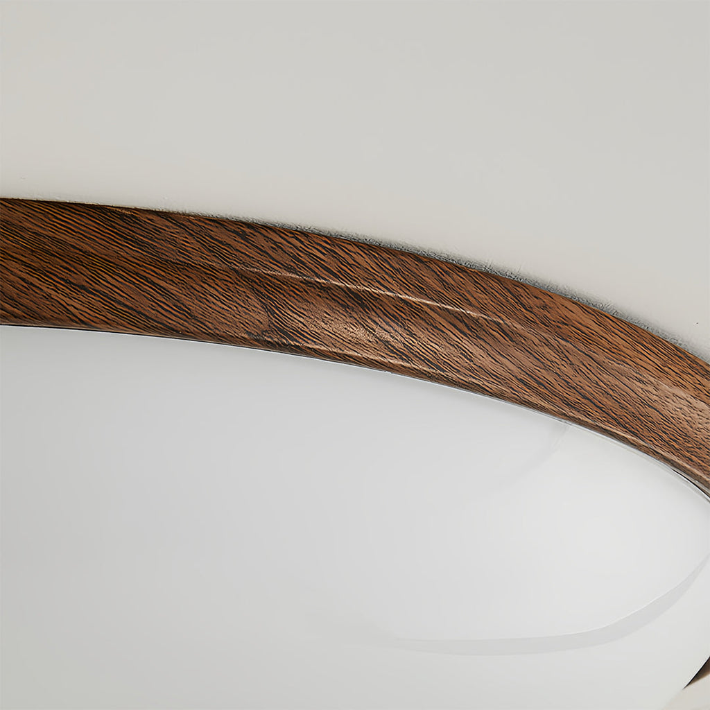 WINTHORPE WALNUT HORIZON FLUSH MOUNT LIGHT