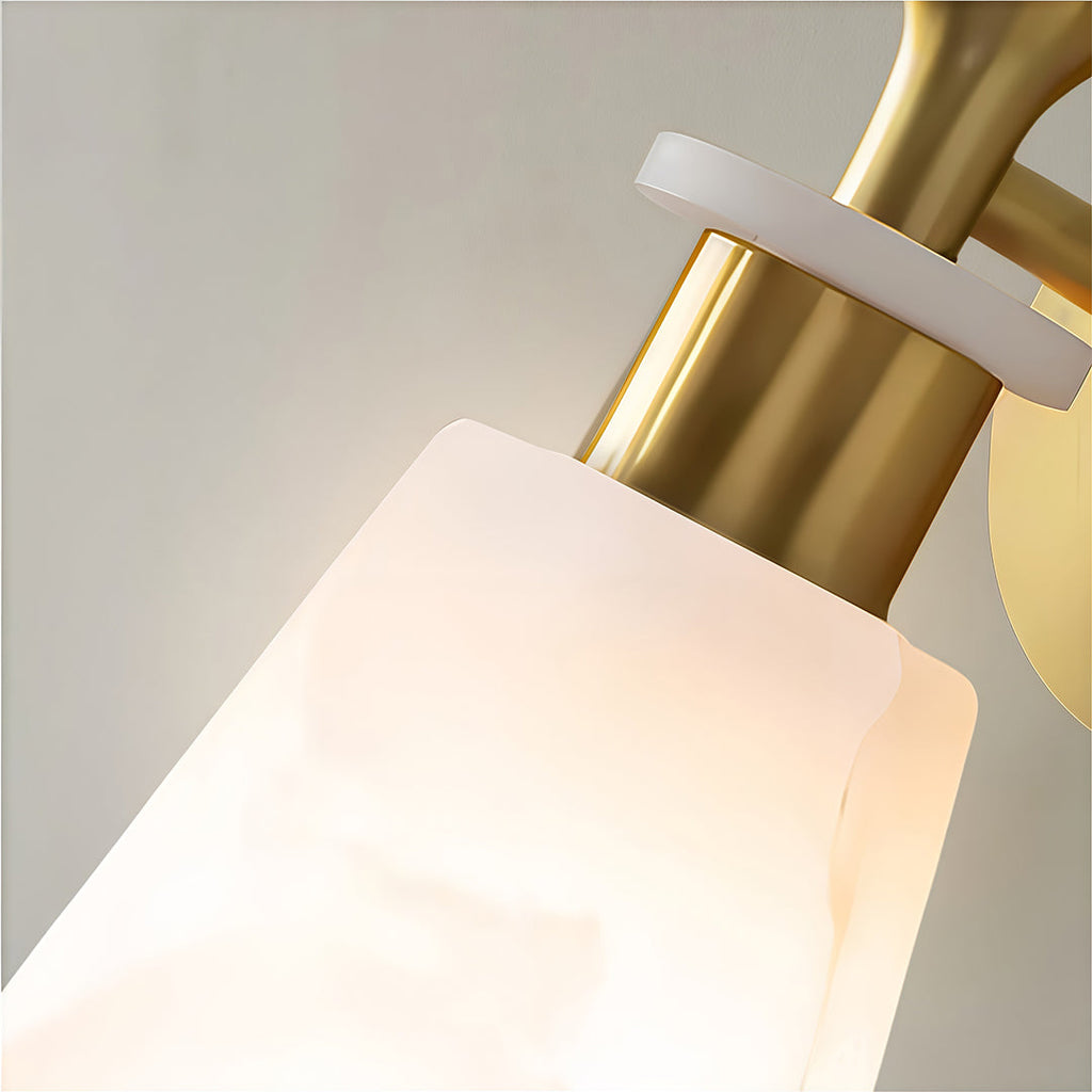 WINTERBOURNE BRASS AND MARBLE WALL LIGHT