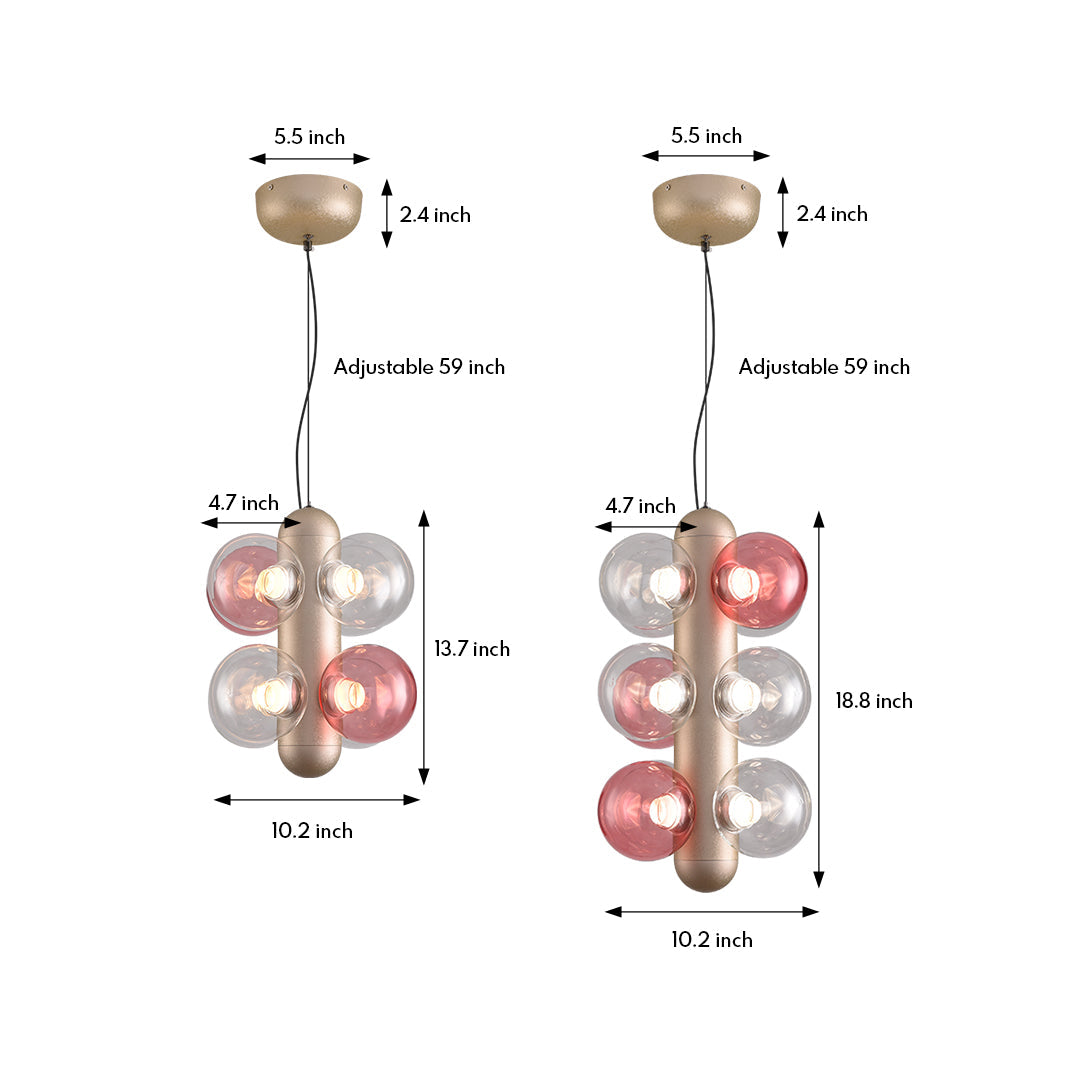 WINDSOR BUBBLE GLASS HANGING LUMINAIRE