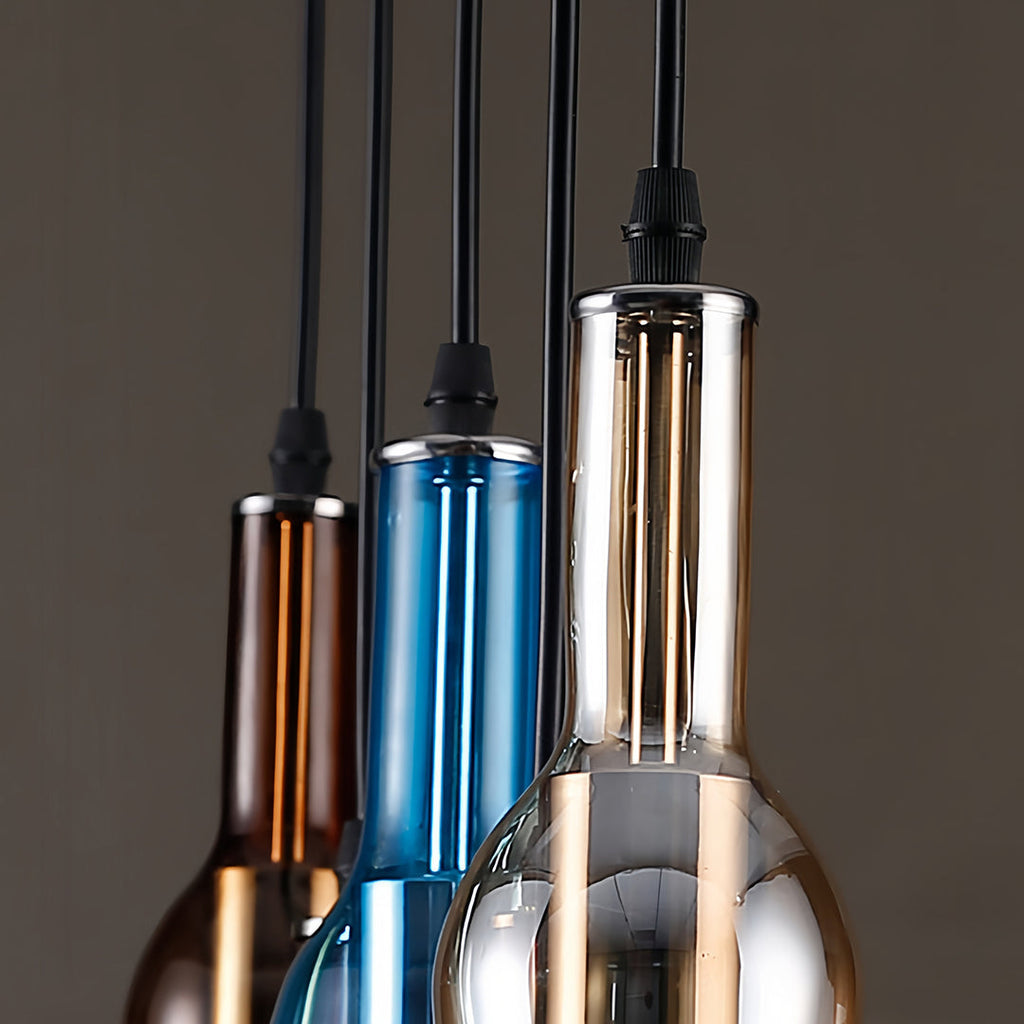 WINDSOR HUE VINTAGE GLASS WINE BOTTLE CEILING LANTERN