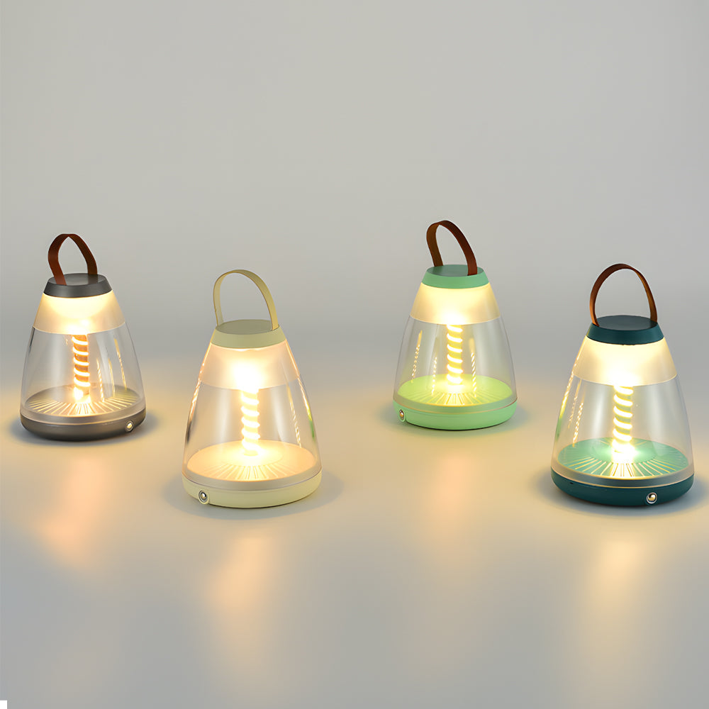 WINDSOR WHIRL SPIRAL OUTDOOR LANTERN, BATTERY-OPERATED PORTABLE LIGHTING