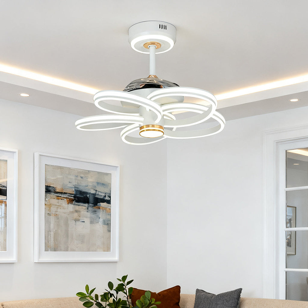 WINDSOR BLOOM IRON CEILING FAN WITH INTEGRATED LIGHTING