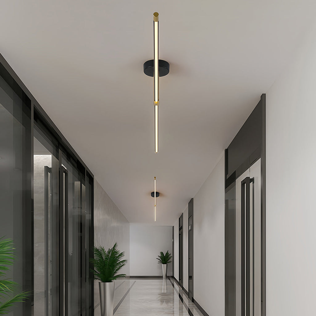 FENWICK MODERNIST BLACK AND GOLD LED CEILING LIGHT