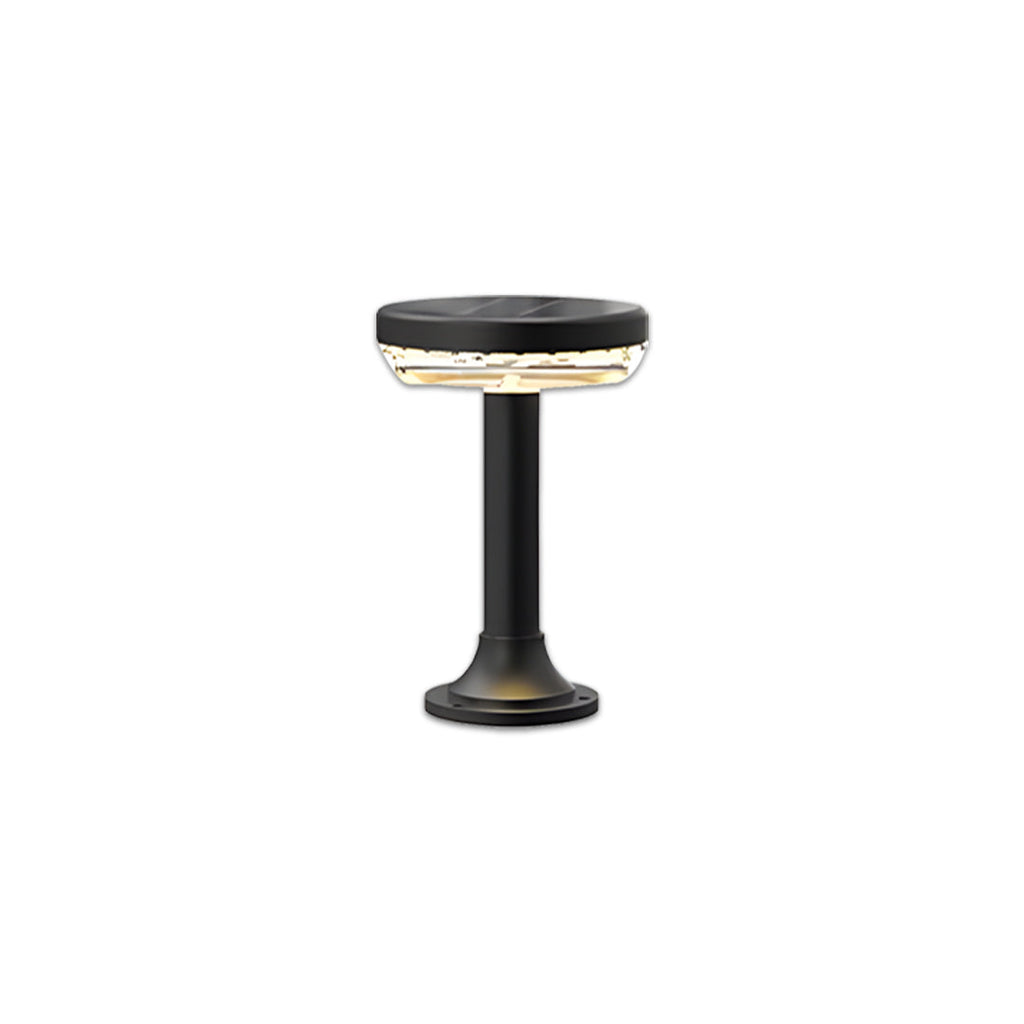BRAMBLESTONE SOLAR PIER LIGHTING WITH WATERPROOF FINISH IN ONYX BLACK