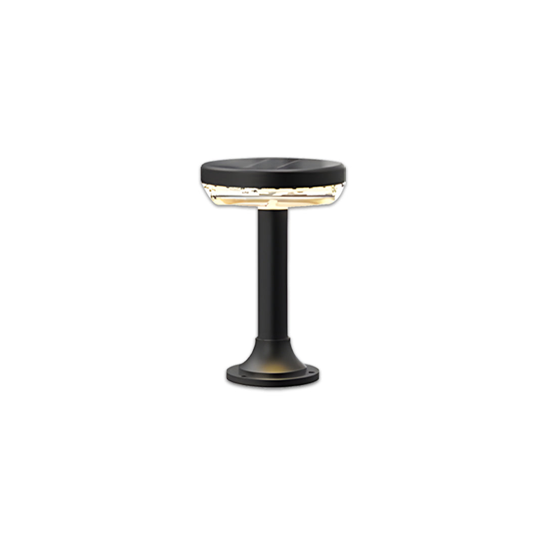 BRAMBLESTONE SOLAR PIER LIGHTING WITH WATERPROOF FINISH IN ONYX BLACK