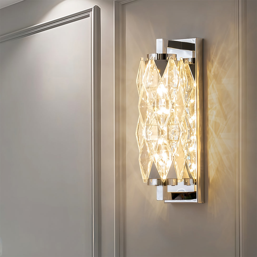 WINDSOR CRYSTAL GEOMETRIC WALL LANTERN