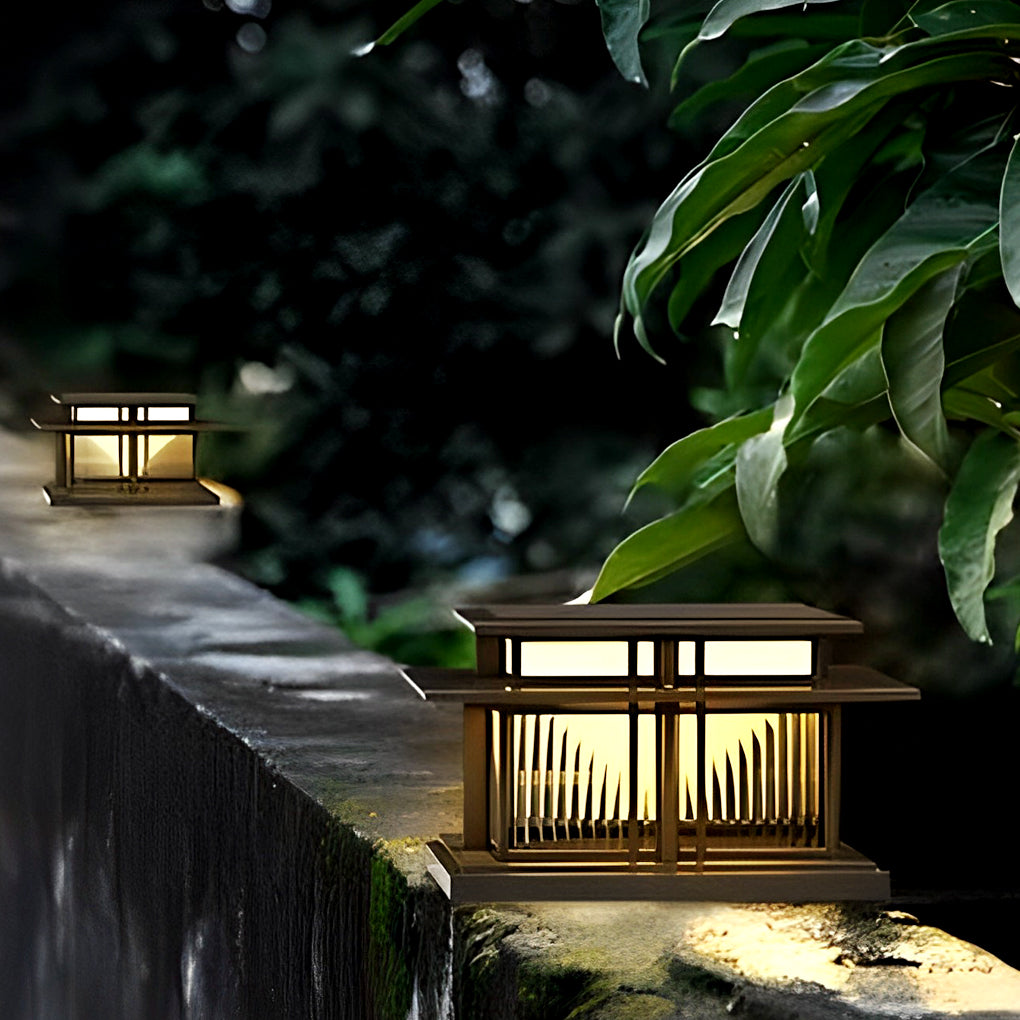 WINTHORPE OUTDOOR LED PILLAR LANTERN WITH WEATHERPROOF DESIGN