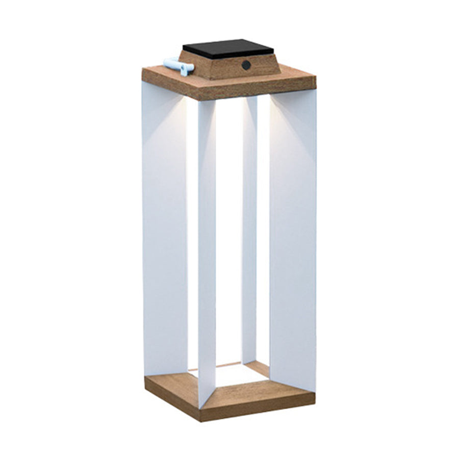 WINDSOR WOODEN SOLAR GLOW LANTERN FOR OUTDOOR AMBIENCE