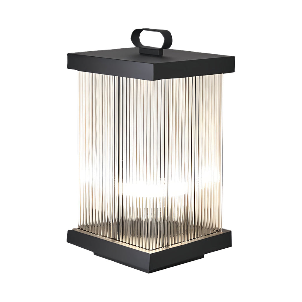 RAVENSCROFT GARDEN RIPPLED SOLAR ILLUMINATOR IN BLACK