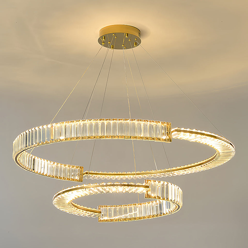 WINDSOR CRYSTAL RING CEILING LUMINAIRE WITH DIMMABLE LED