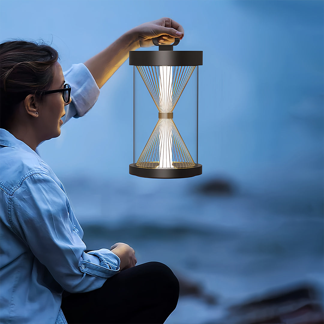 RAVENWOOD HOURGLASS PORTABLE OUTDOOR LANTERN