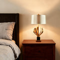 WINTERBOURNE METAL NIGHTSTAND LAMP WITH TEXTILE SHADE