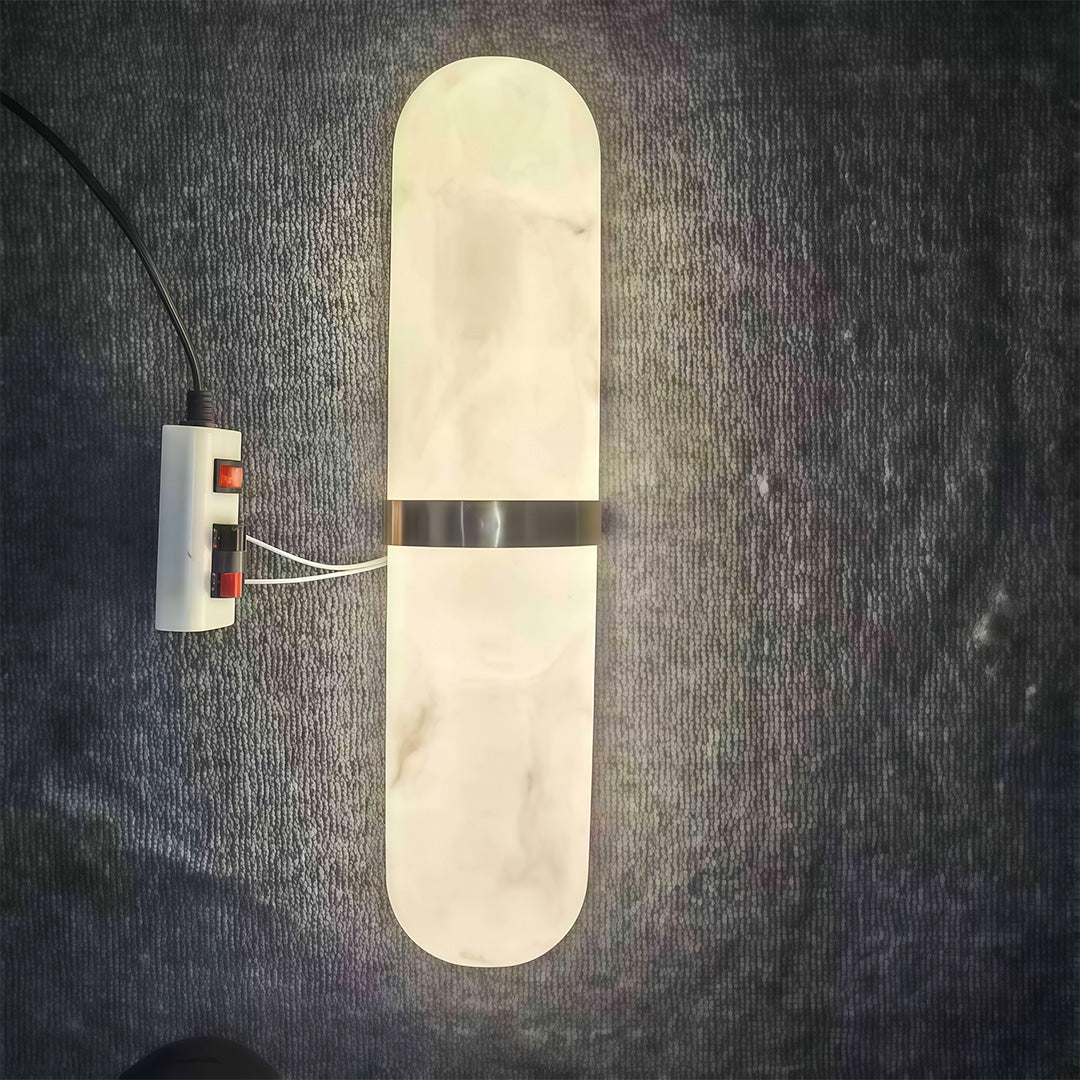 FENWICK MARBLE GLOBE LED WALL SCONCE