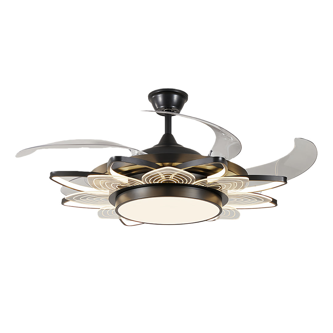 WINCHESTER BLACK IRON CEILING FAN WITH INTEGRATED LIGHTING