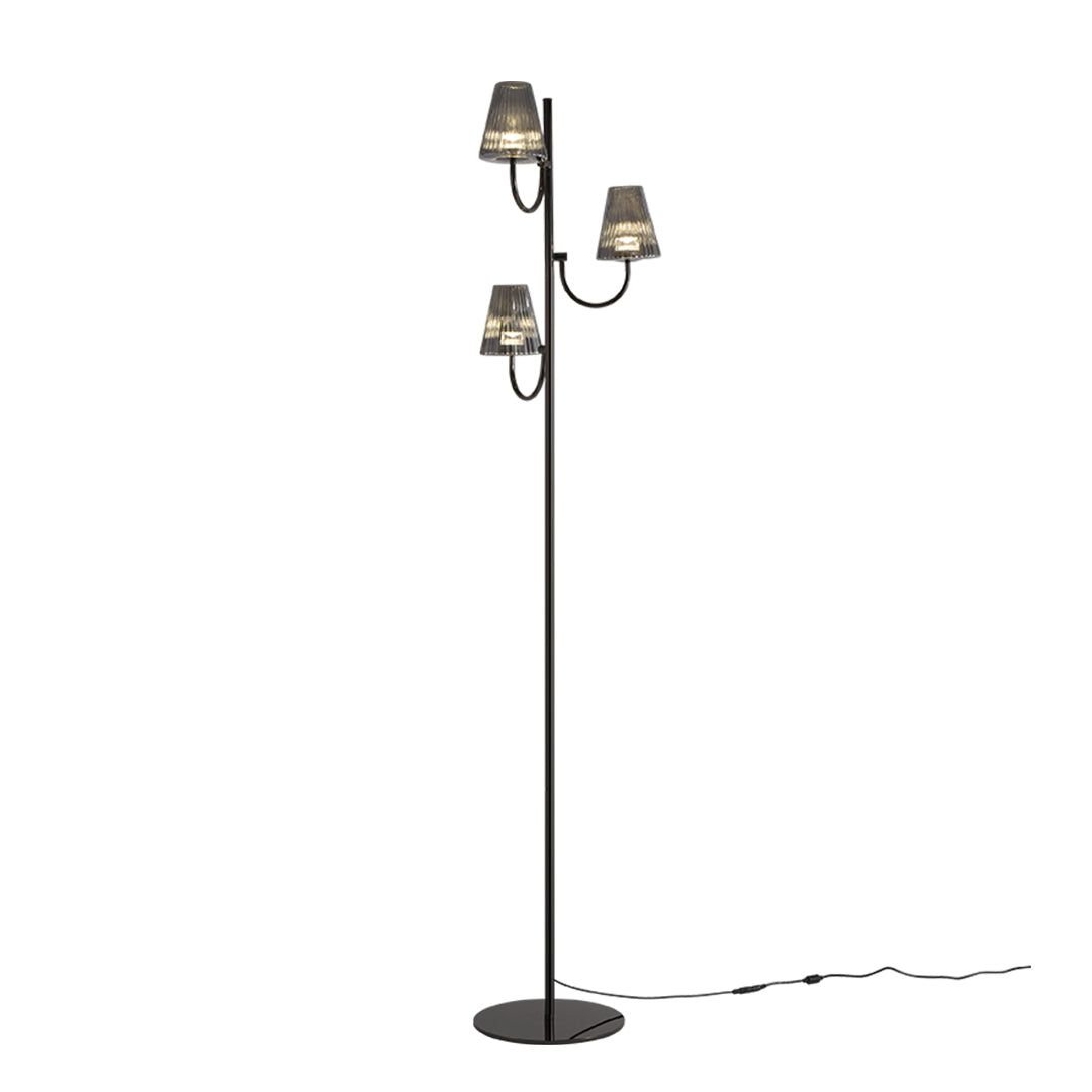 WHITBY BLACK MODERNIST FLOOR LANTERN