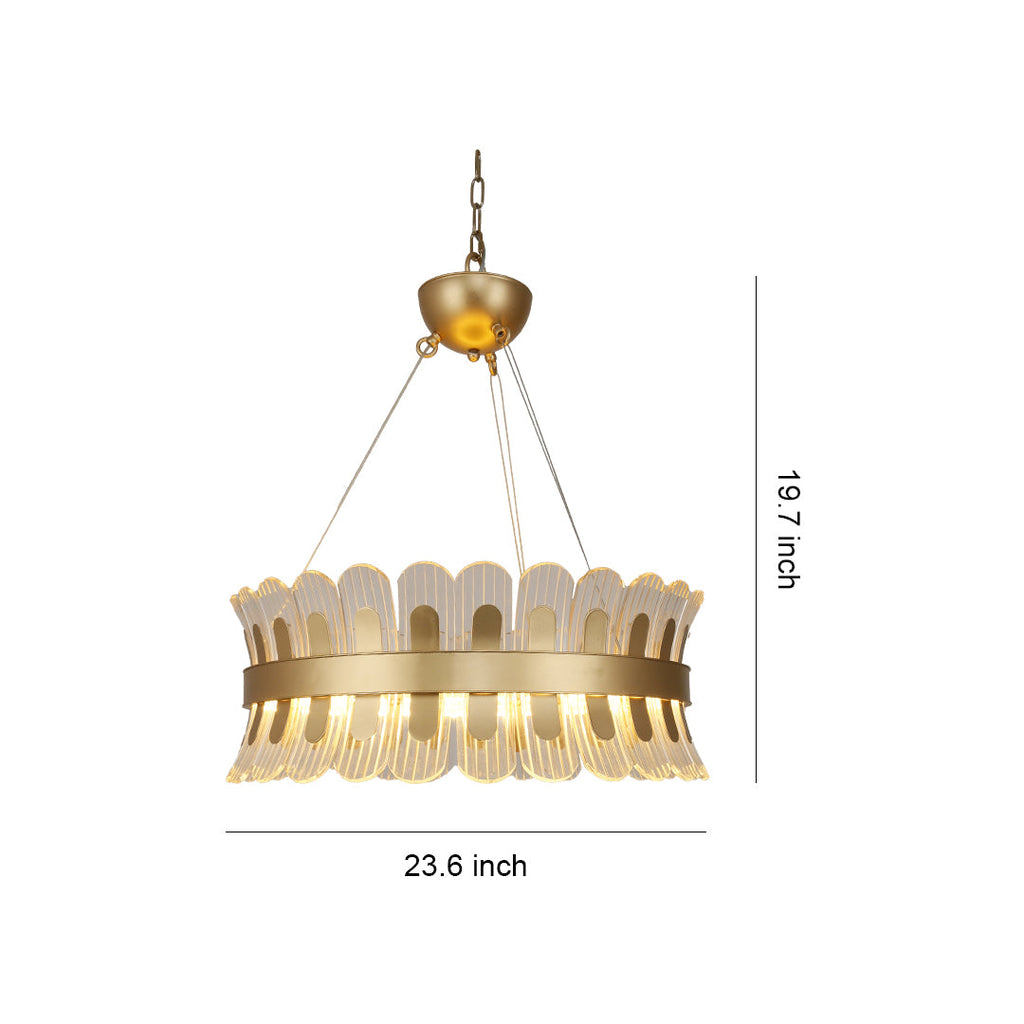 WINTERBORNE GILDED ORB LED CHANDELIER