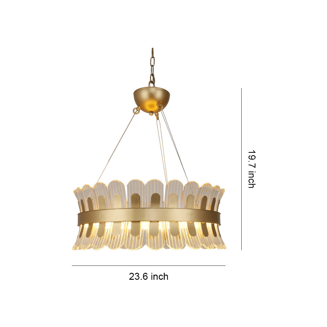 WINTERBORNE GILDED ORB LED CHANDELIER