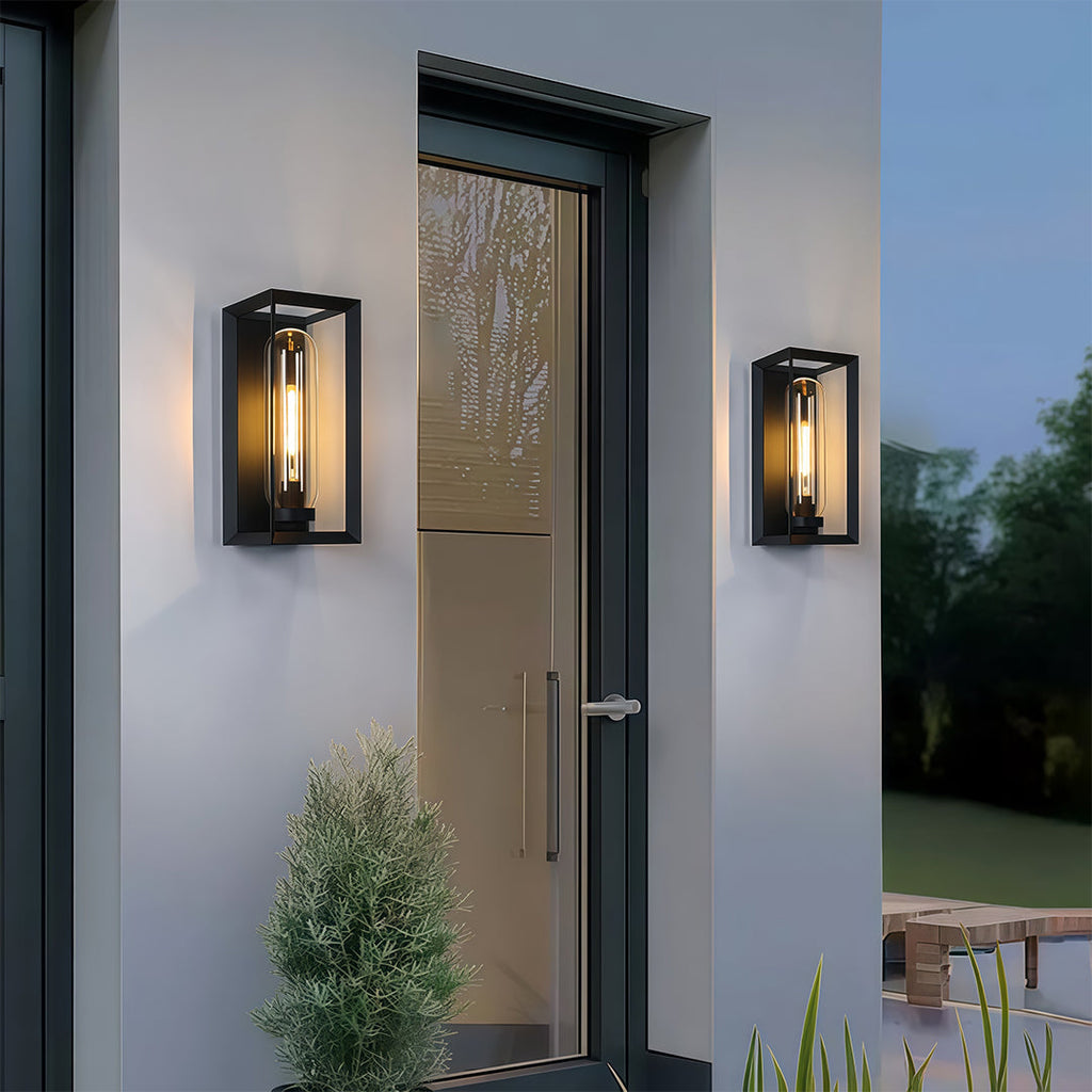 RAVENSWORTH SQUARE OUTDOOR WALL LIGHTING, MODERN WATER-RESISTANT DESIGN