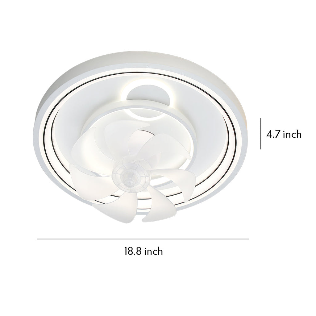 WINDSOR WHITE ROUND CEILING LIGHT FAN