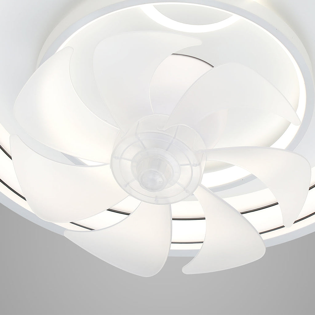 WINDSOR WHITE ROUND CEILING LIGHT FAN