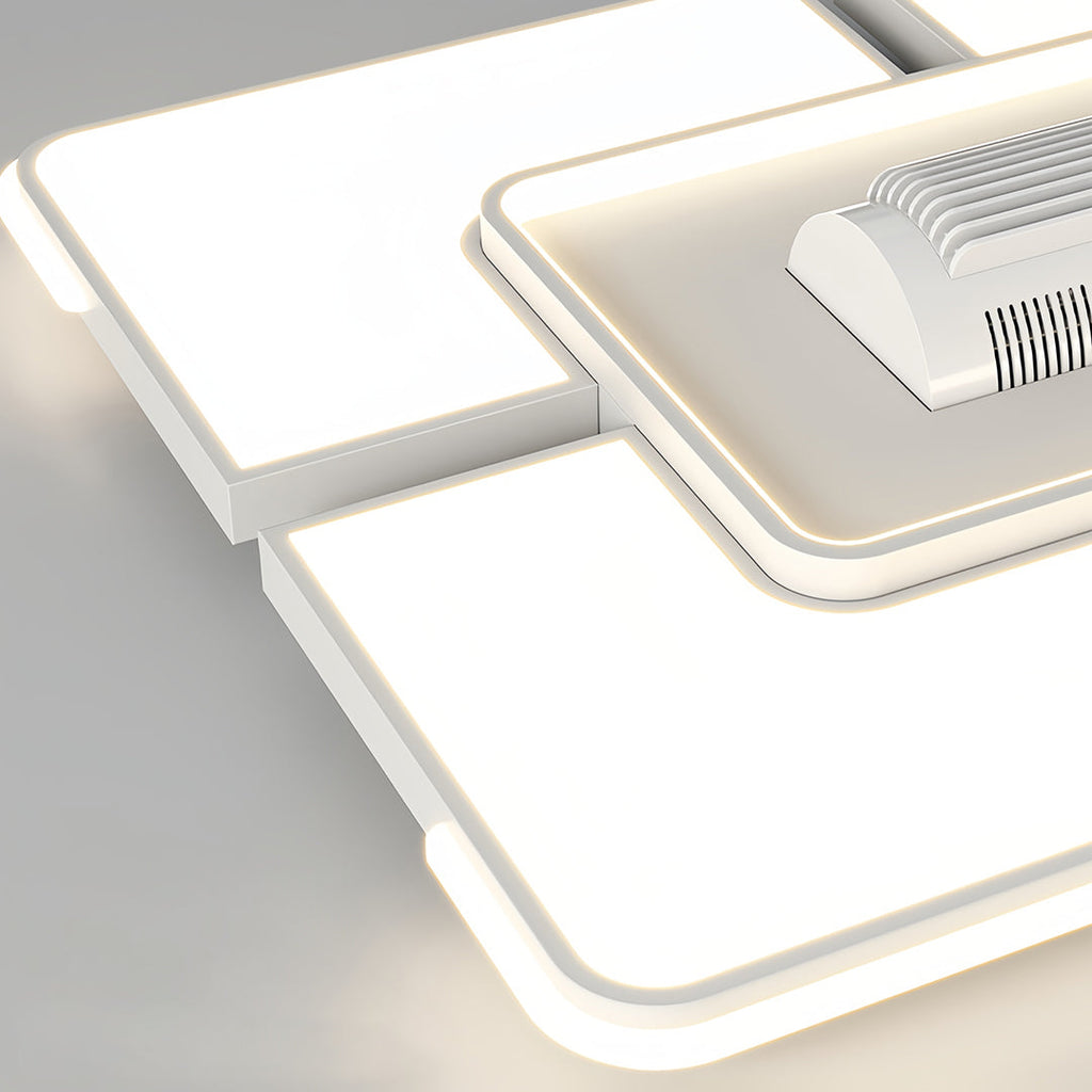 1. **WINSLOW AURORA AIRFLOW LAMP**  
   A modern bladeless ceiling fan featuring a full spectrum LED light, designed for optimal airflow and illumination.

2. **CAVENDISH LUMINAIRE CEILING FAN**  
   A sophisticated bladeless fan with integrated LED light