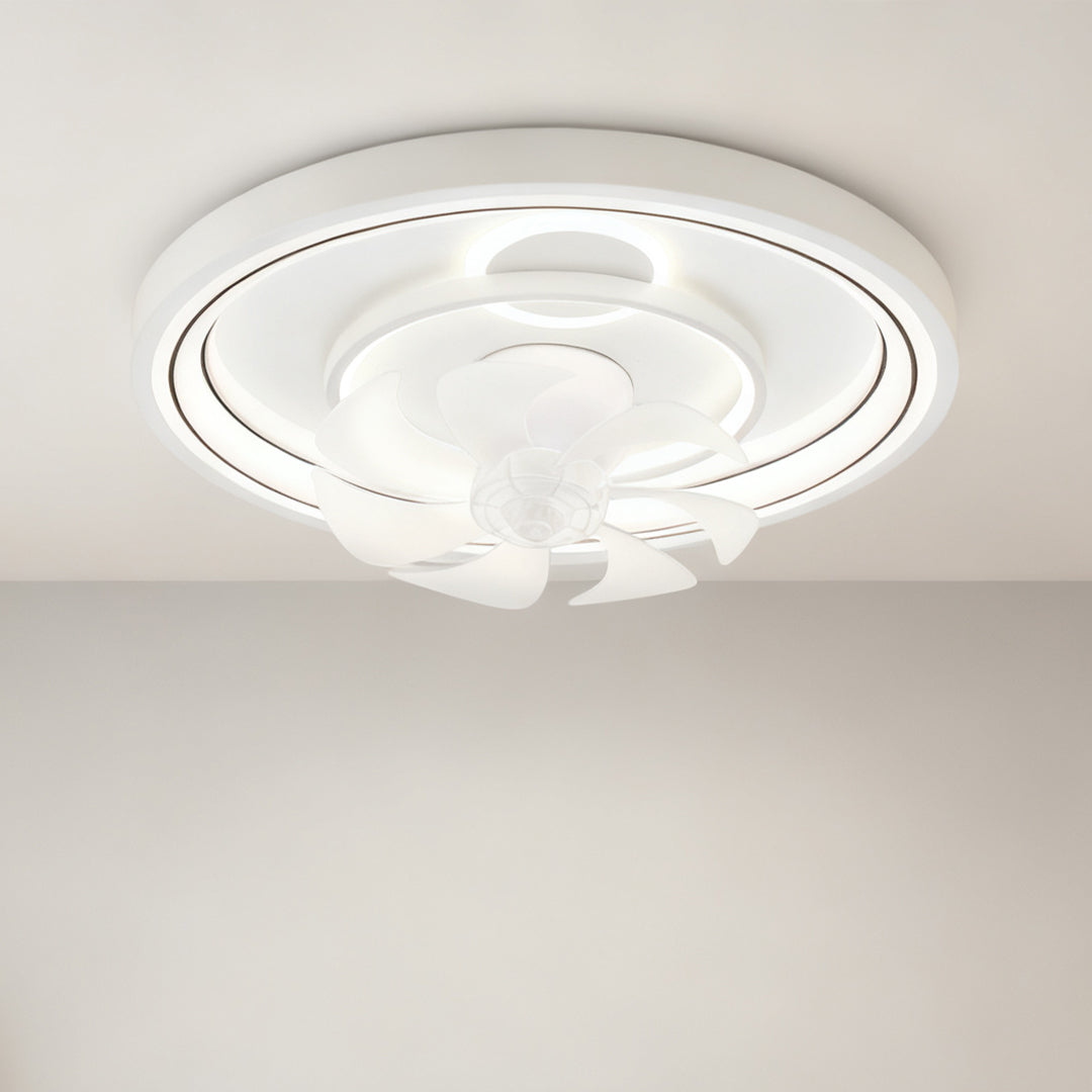 WINDSOR WHITE ROUND CEILING LIGHT FAN