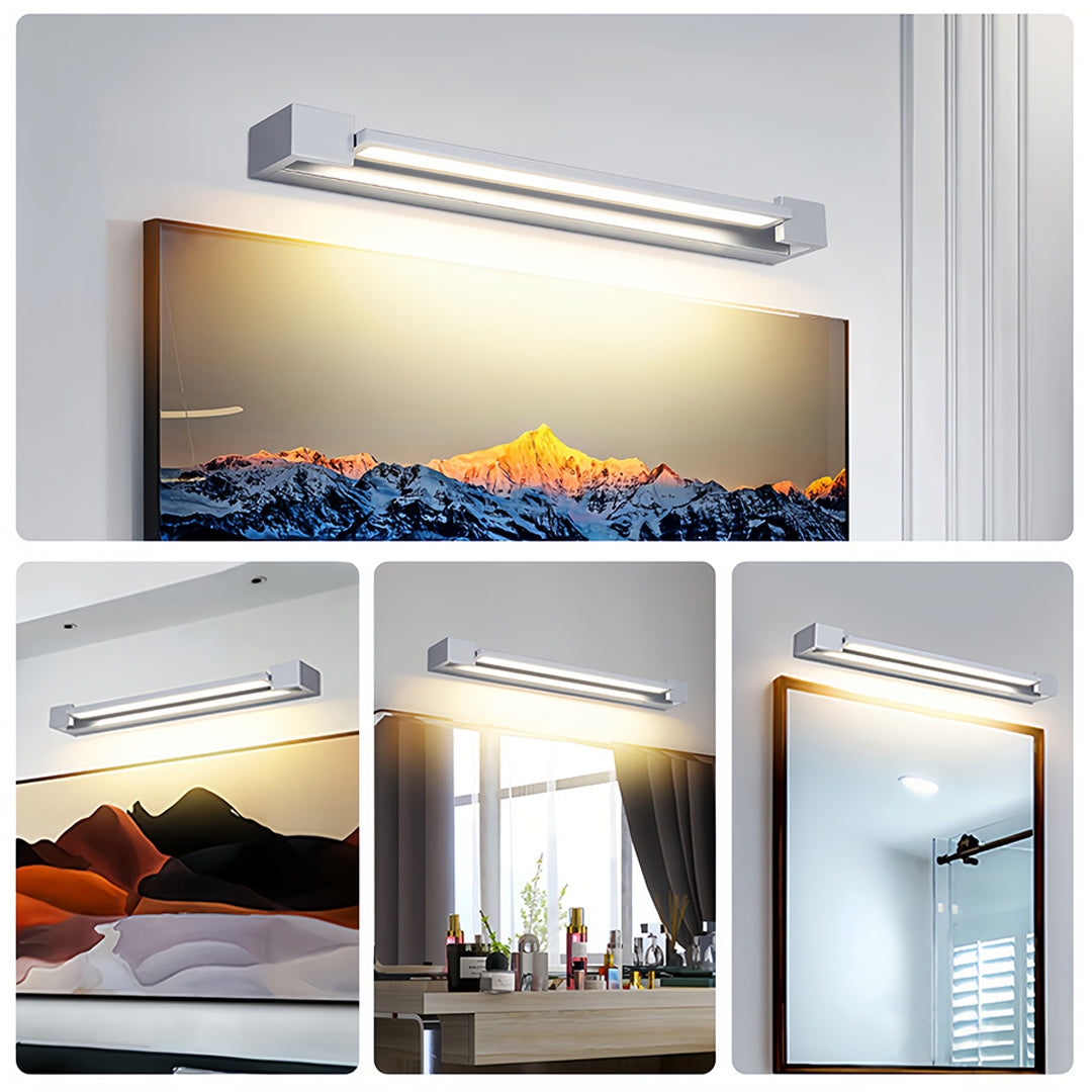 WINTHROP POLISHED CHROME VANITY ILLUMINATOR WITH INTEGRATED MIRROR