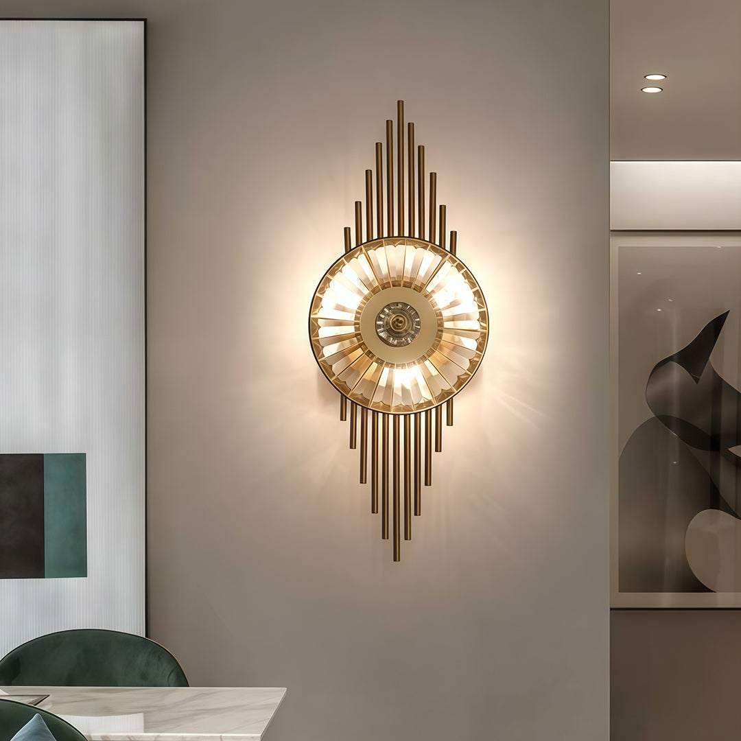WINTHROP CRYSTAL EMBELLISHED STAINLESS STEEL WALL SCONCE