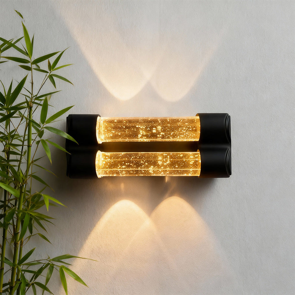 WINTHROP CRYSTAL EMBELLISHED WALL LANTERN - WATER-RESISTANT LED ILLUMINATION