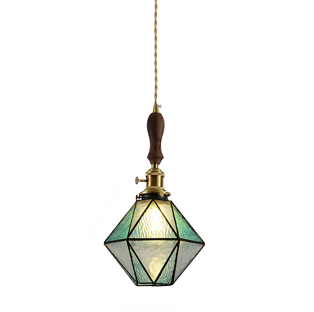 WINTHROP DIAMOND BRASS HANGING LANTERN