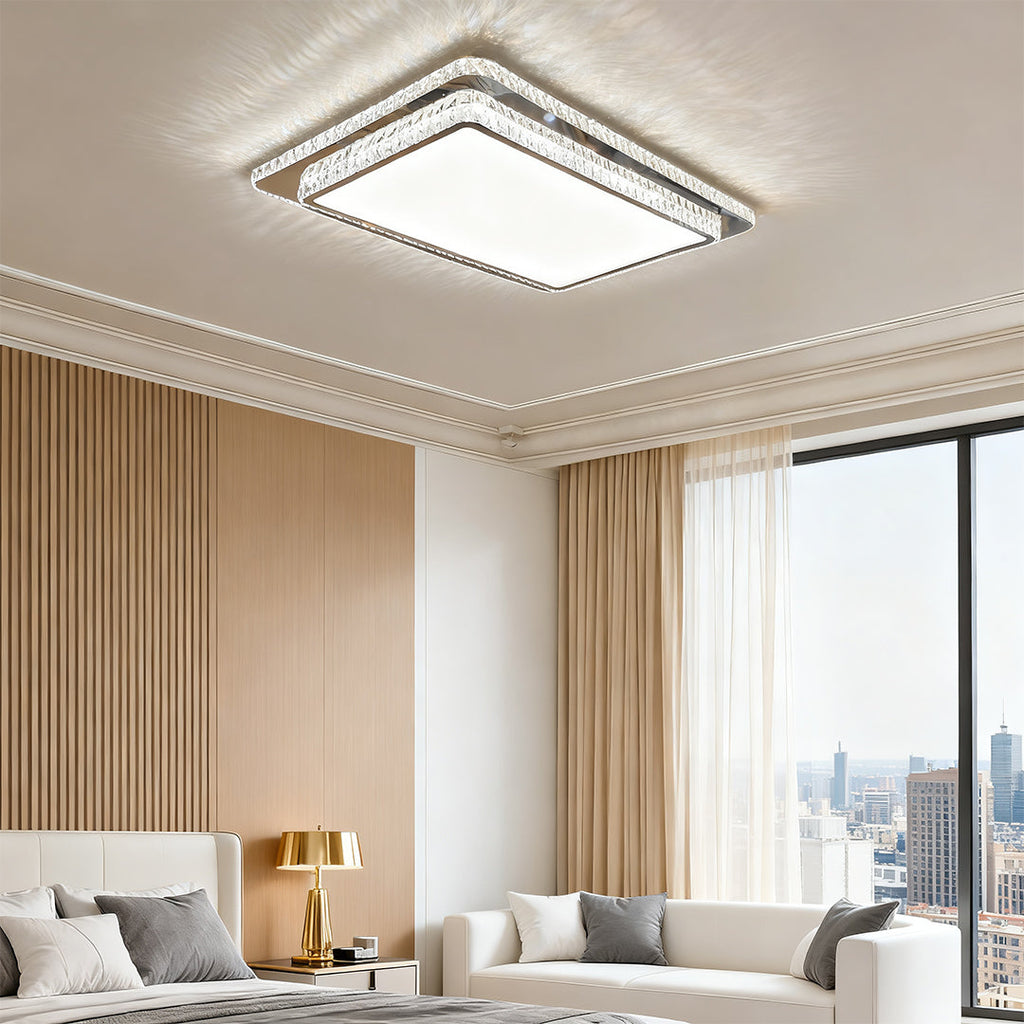 WINDSOR CRYSTAL EMBELLISHED FLUSH CEILING LAMP