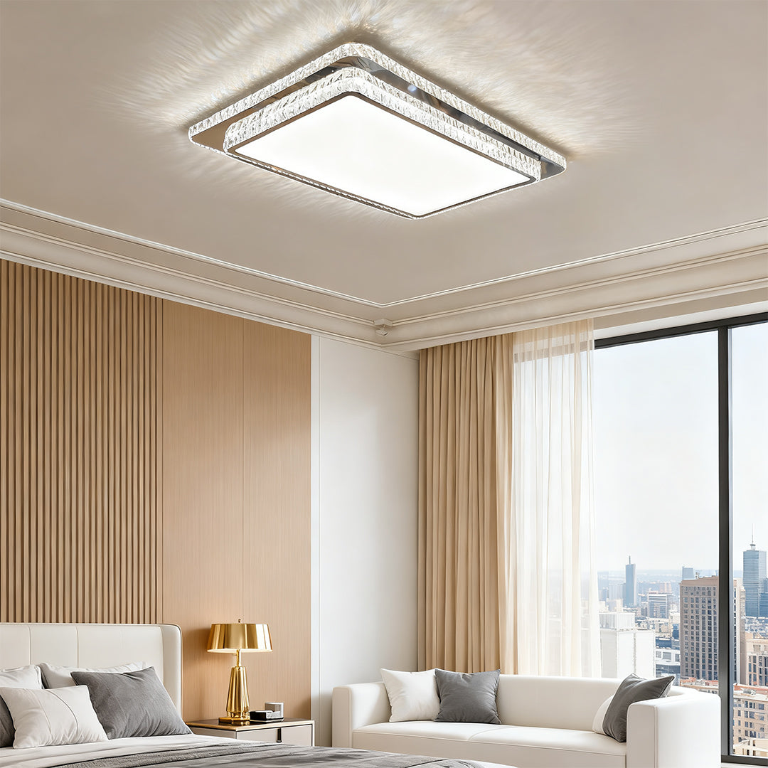 WINDSOR CRYSTAL EMBELLISHED FLUSH CEILING LAMP