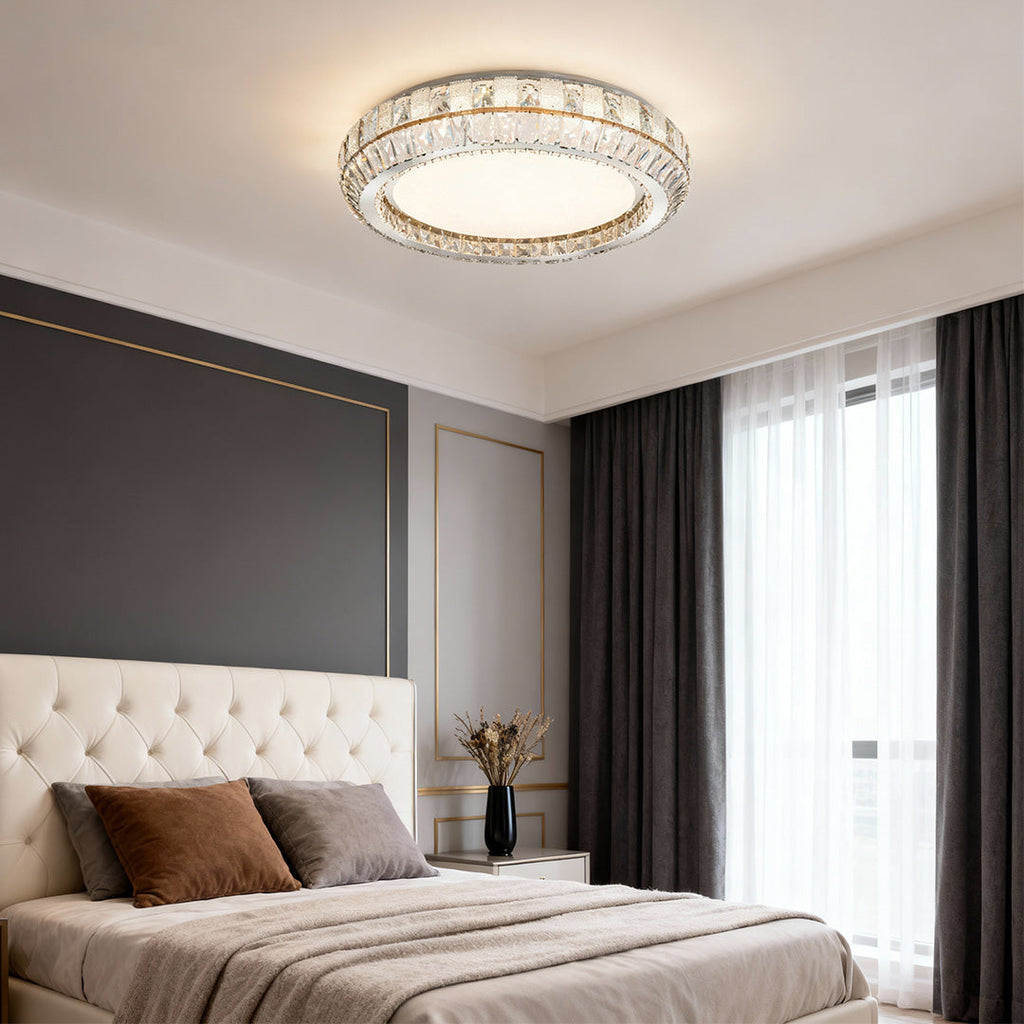 FARINGTON CRYSTAL FLUSH CEILING GLOW